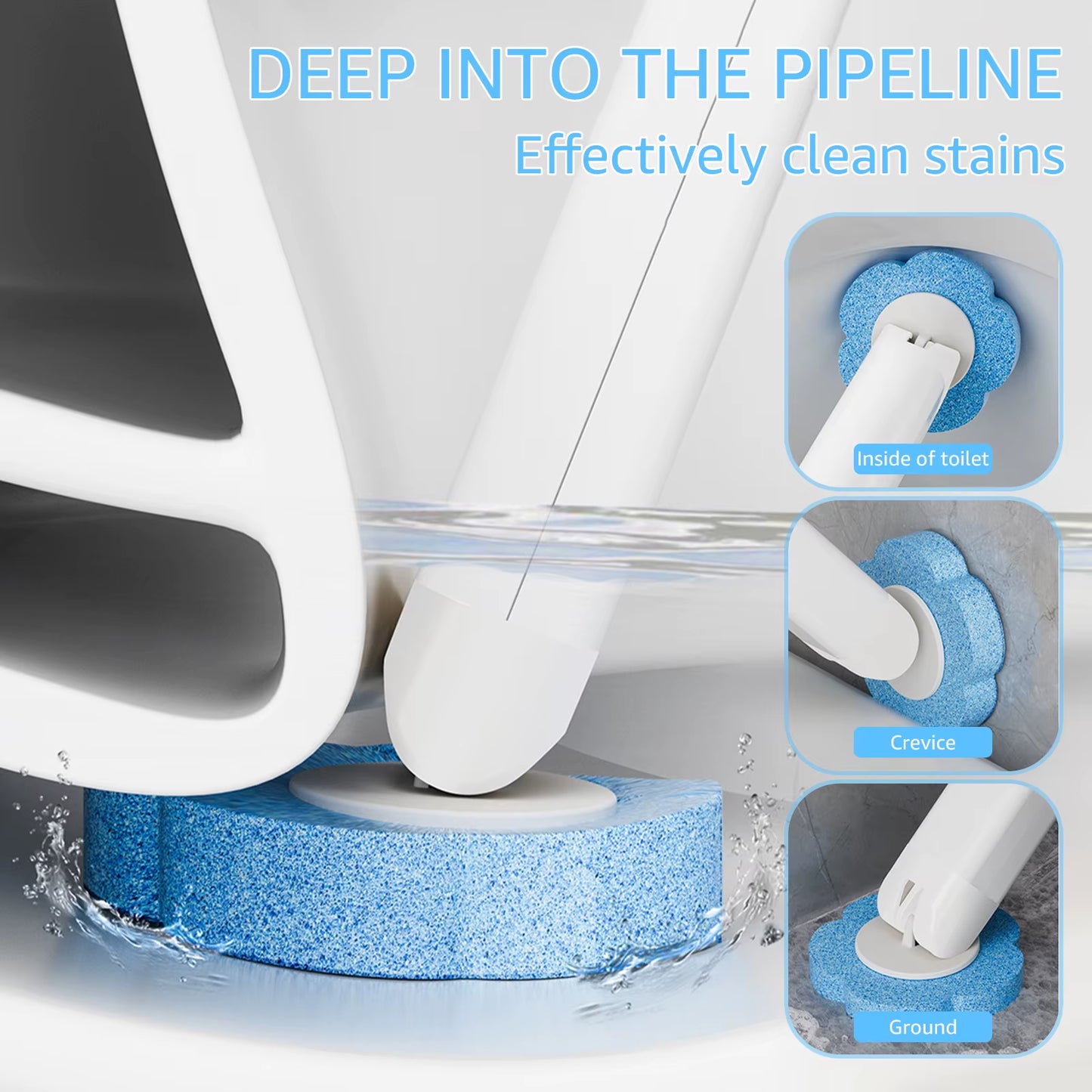 24/72Pcs Disposable Toilet Brush Long Handle Wall-Mounted Wc Cleaning Tool Kit with Replaceable Brush Head Bathroom Accessories