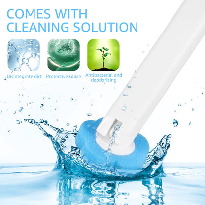 Effortless Cleaning with Our 24/72Pcs Disposable Toilet Brush Set - Long Handle & Wall-Mounted for Ultimate Convenience!