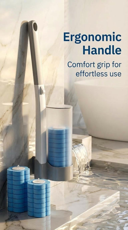 Disposable Toilet Brush Set - Long Handle & Wall-Mounted for Ultimate Convenience!