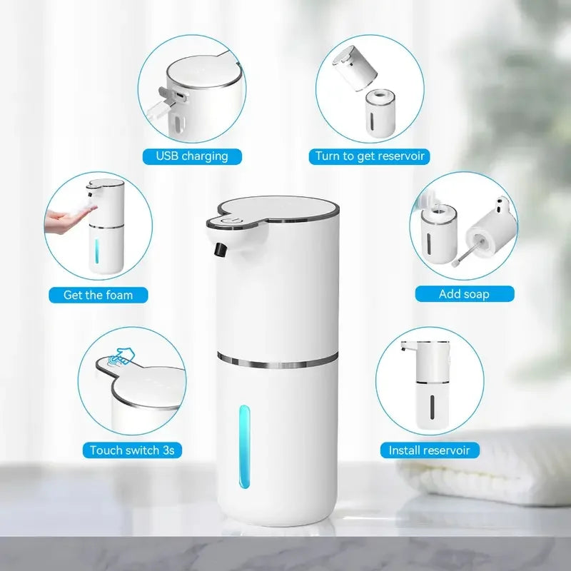 380ML Rechargeable Smart Infrared Automatic Soap Dispenser - Effortless Hygiene for Your Kitchen and Bathroom