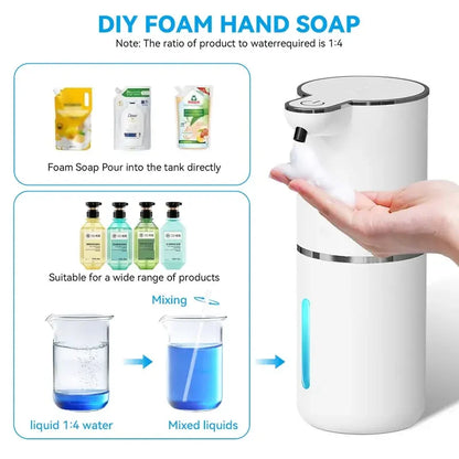 380ML Rechargeable Smart Infrared Automatic Soap Dispenser - Effortless Hygiene for Your Kitchen and Bathroom
