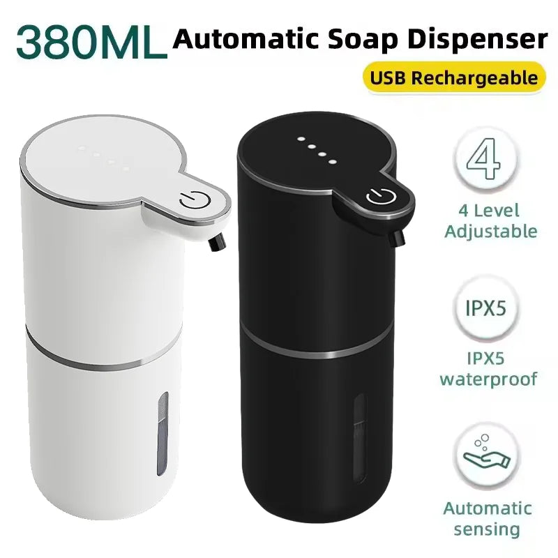 380ML Rechargeable Smart Infrared Automatic Soap Dispenser - Effortless Hygiene for Your Kitchen and Bathroom