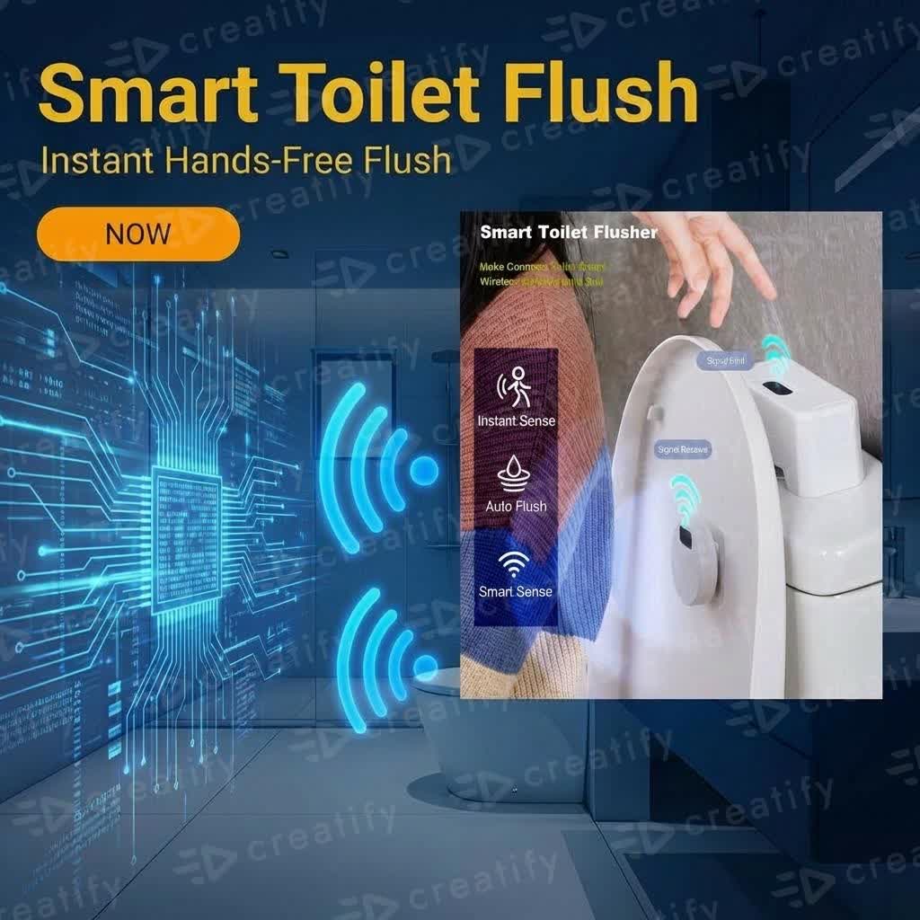Automatic Smart Toilet Flush.