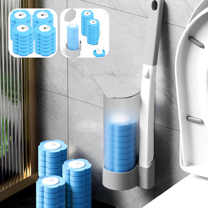 Effortless Cleaning with Our 24/72Pcs Disposable Toilet Brush Set - Long Handle & Wall-Mounted for Ultimate Convenience!