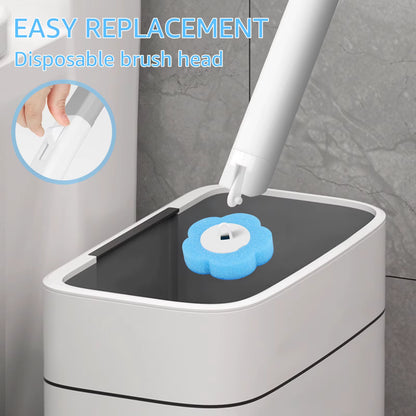 Effortless Cleaning with Our 24/72Pcs Disposable Toilet Brush Set - Long Handle & Wall-Mounted for Ultimate Convenience!